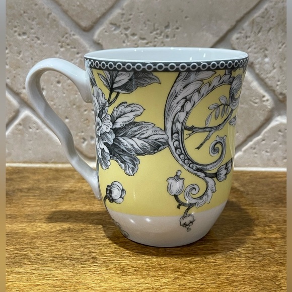222 Fifth Other - 222 Fifth ADELAIDE YELLOW Bird Floral Porcelain Mug